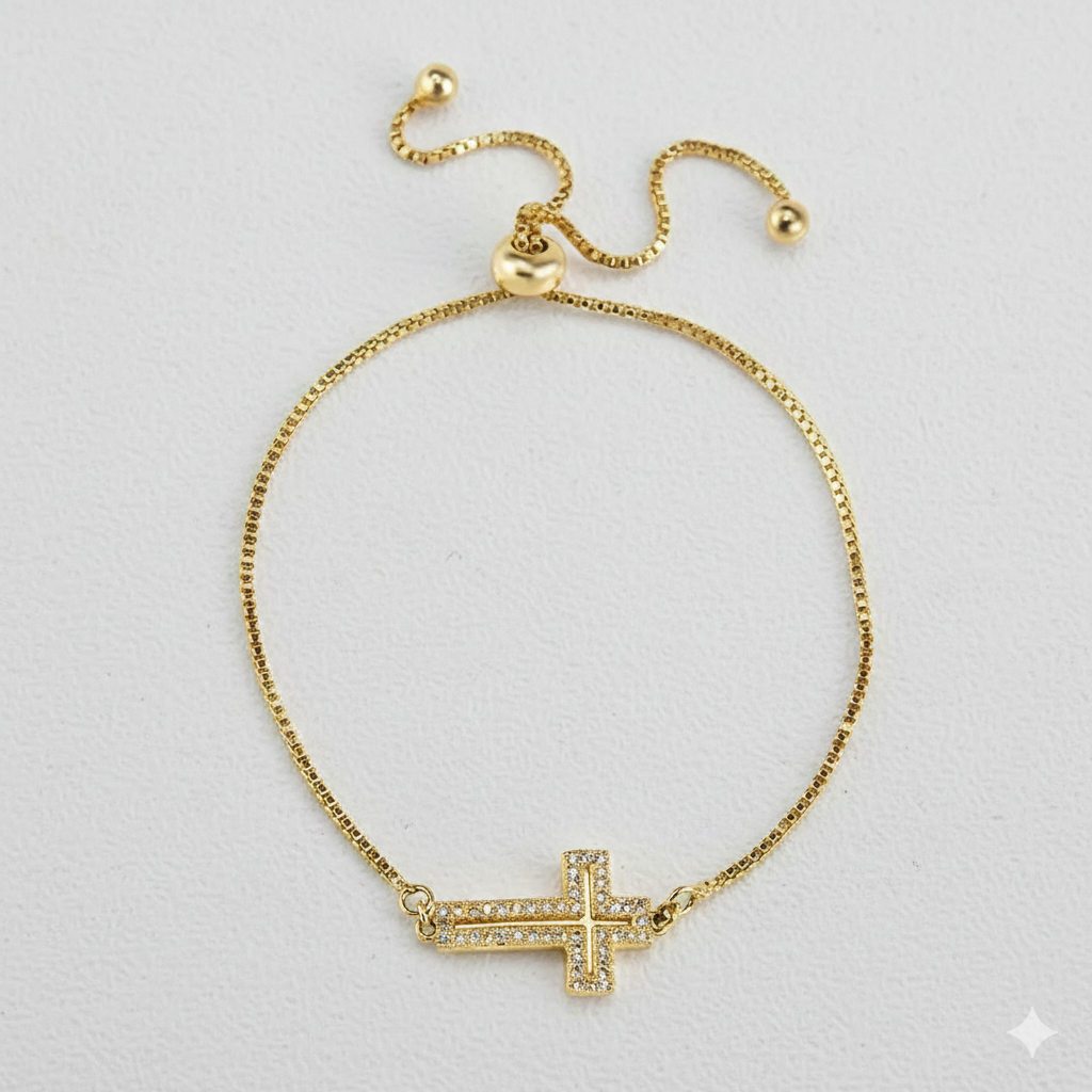 Cross Bracelet -Gold