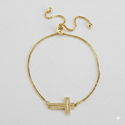 Cross Bracelet -Gold