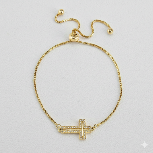Cross Bracelet -Gold