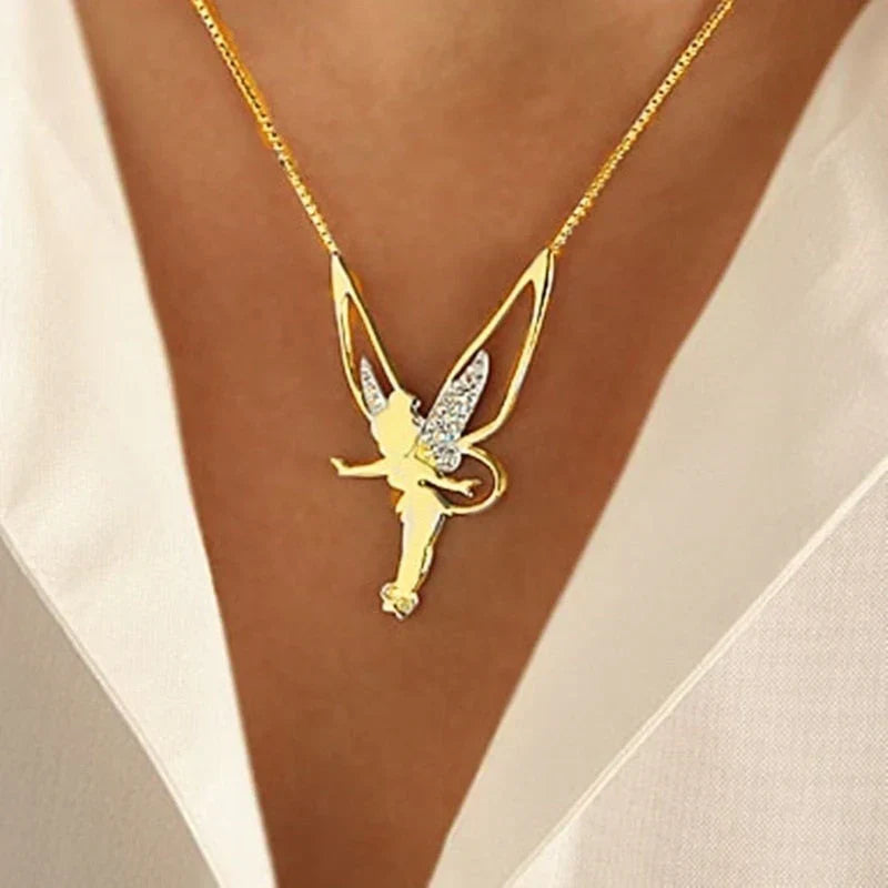 Lucky Fairy Necklace | White Gold