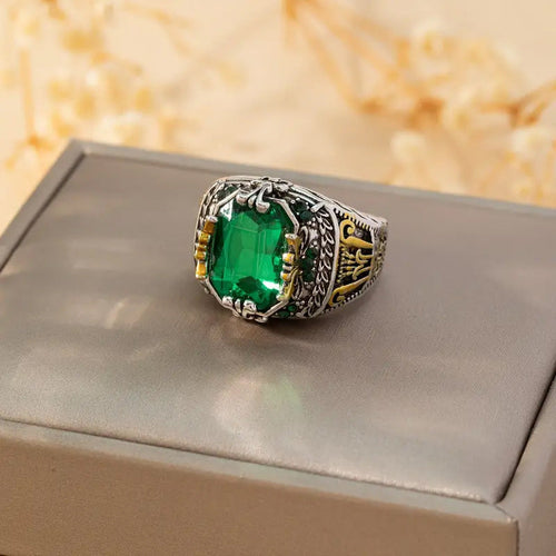 Klara Emerin Ring | Mixed Gold
