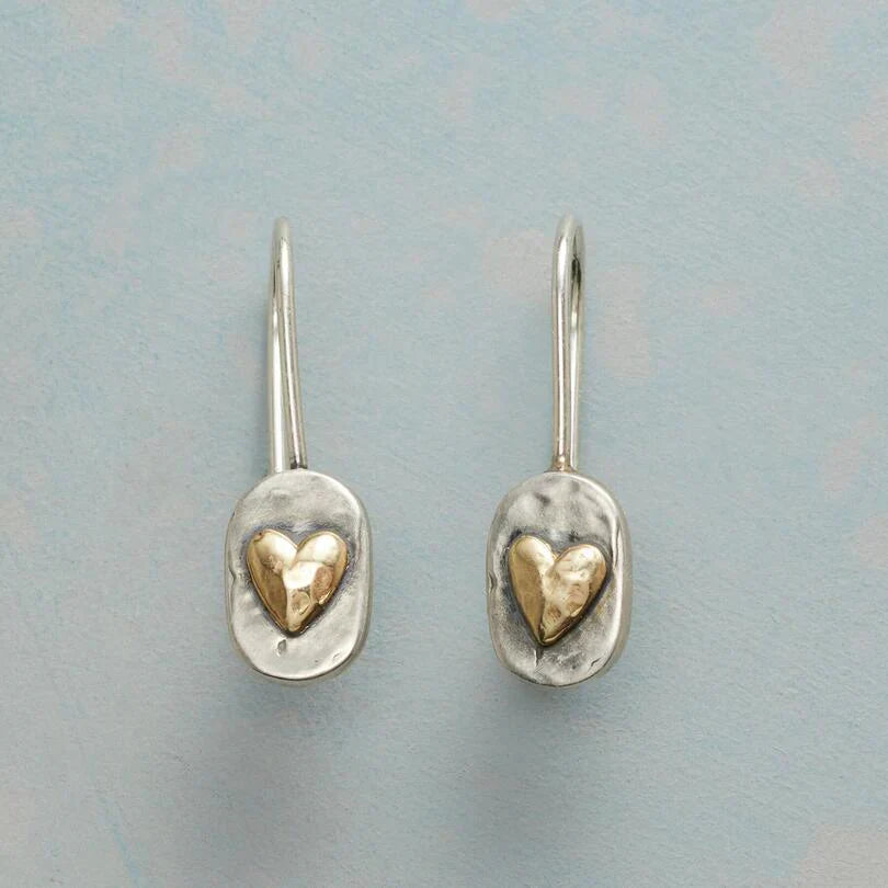 Golden Heartlace Earrings | Gold