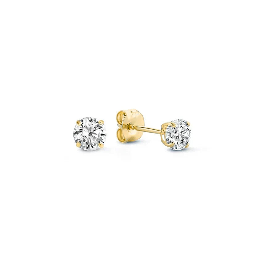 Larmes de Lune Stone Stud Earrings | Gold