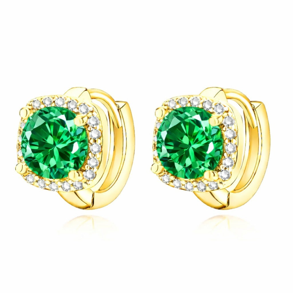 Nadine Emerald Earrings | Gold
